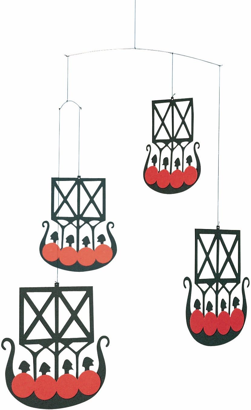 The 4 Viking Ships Hanging Mobile - 18 Inches