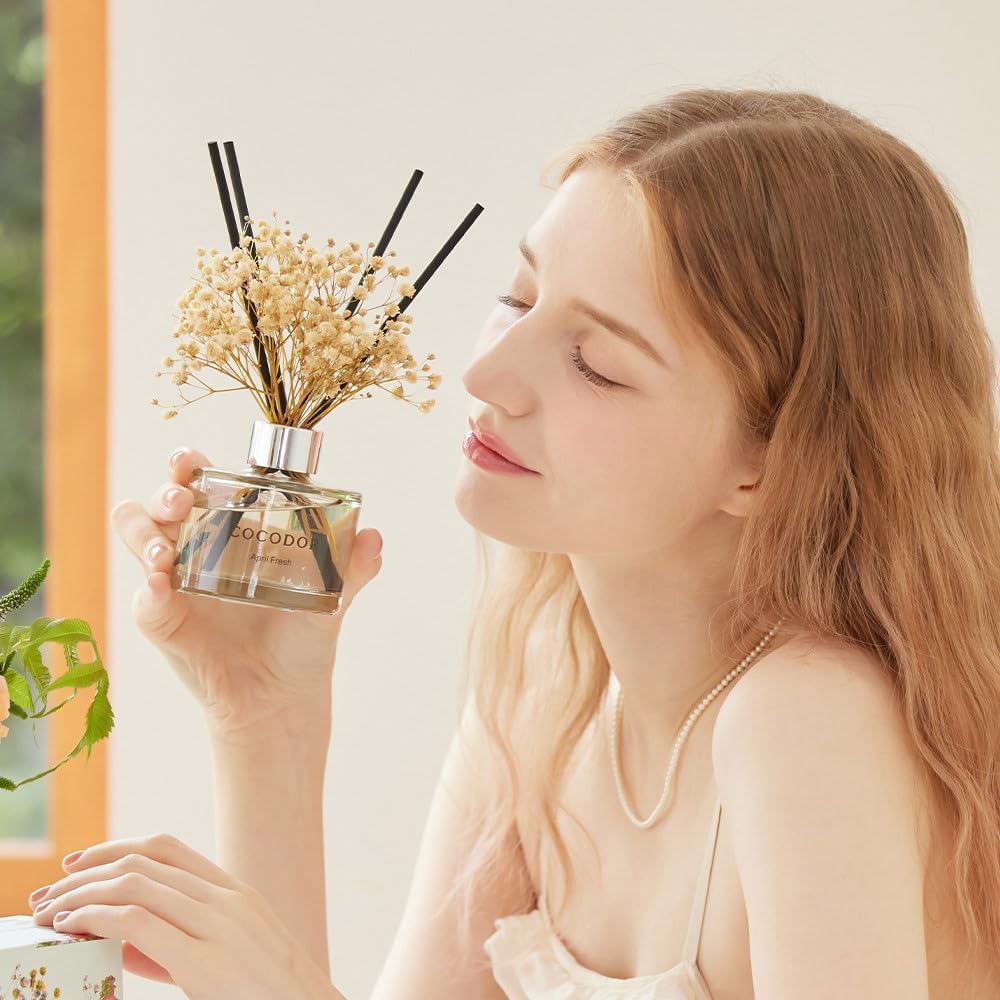 Cocodor Flower Reed Diffuser Set 67oz Clean Linen