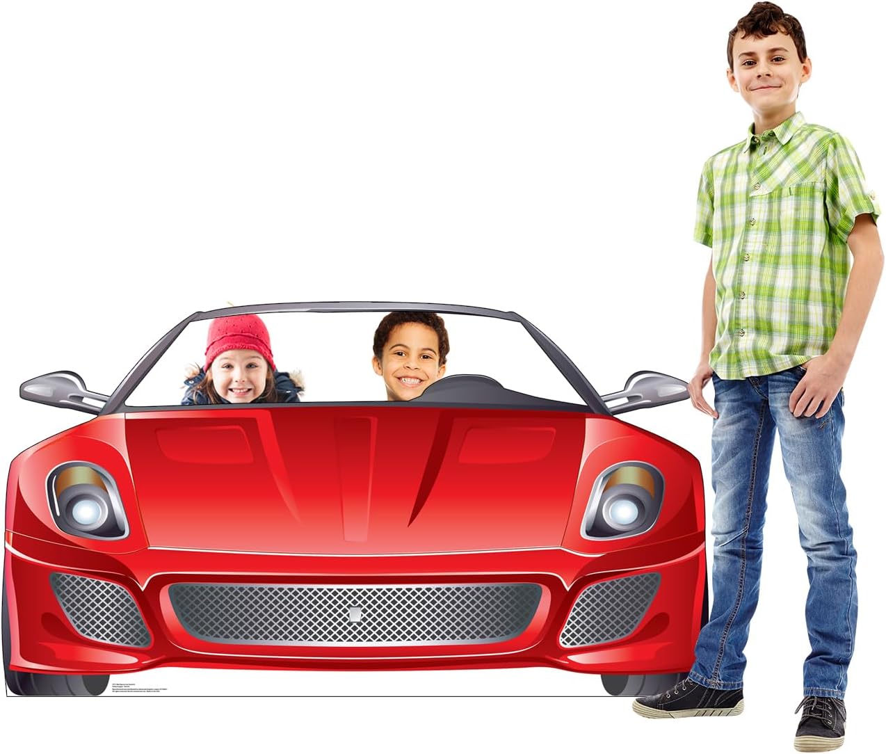 Red Sports Car Stand-in Life Size Cardboard Cutout