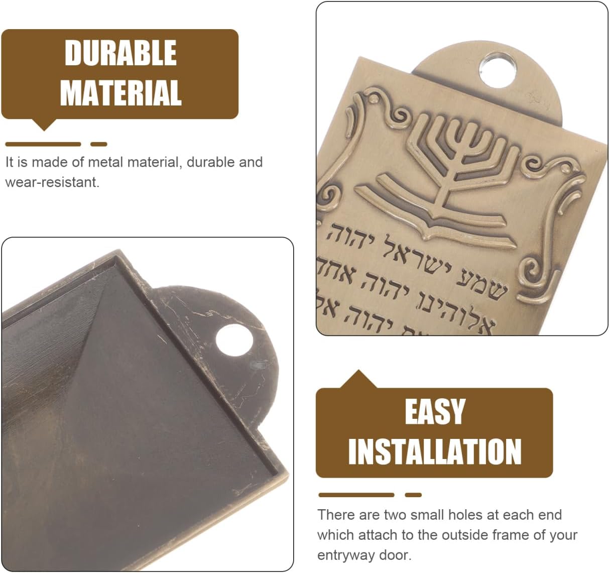 ARTIBETTER 1 Set Mezuzah Scroll Judaica Door Ornament