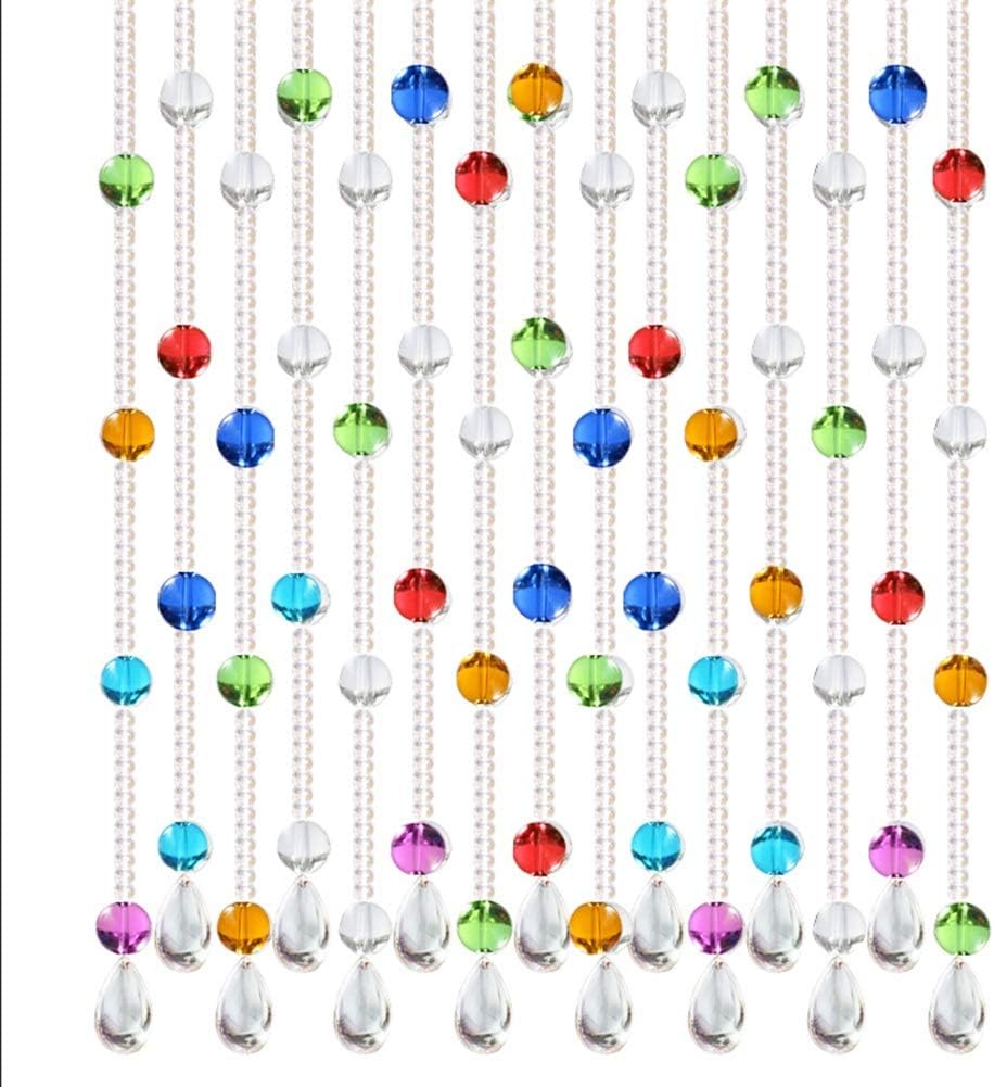 Etlegor Multicolor Crystal Beaded Curtain Panel