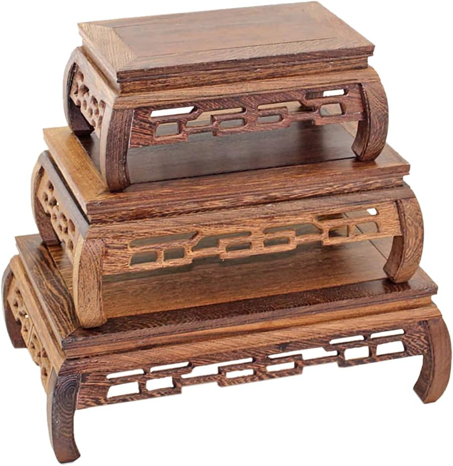 GOLDYWENDY Rectangular Wooden Display Stand