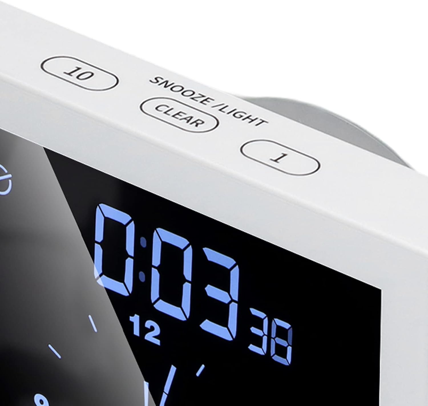 5in Wall Shower Clock Timer Alarm Analog Bathroom Clock with Digital Display