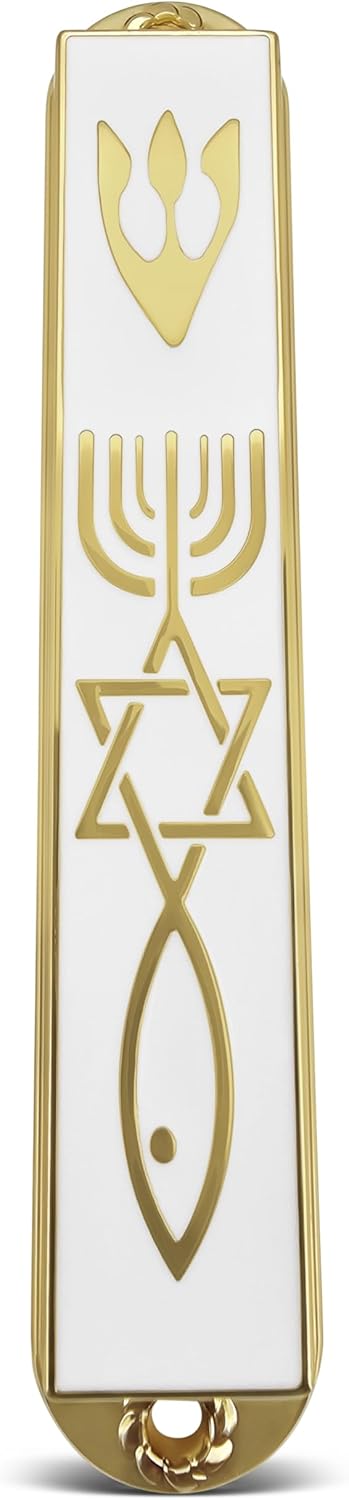 Protection Mezuzah Case with Scroll - 35 Inch White