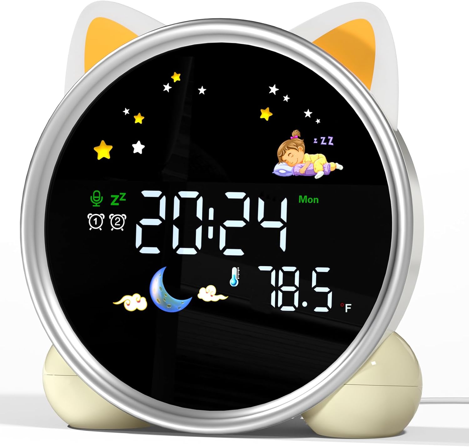 Kids Alarm Clock with Color Changing Light