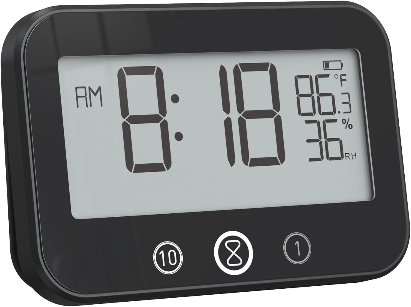 Moynagh Countdown Timer Bathroom Clock with Temperature Display