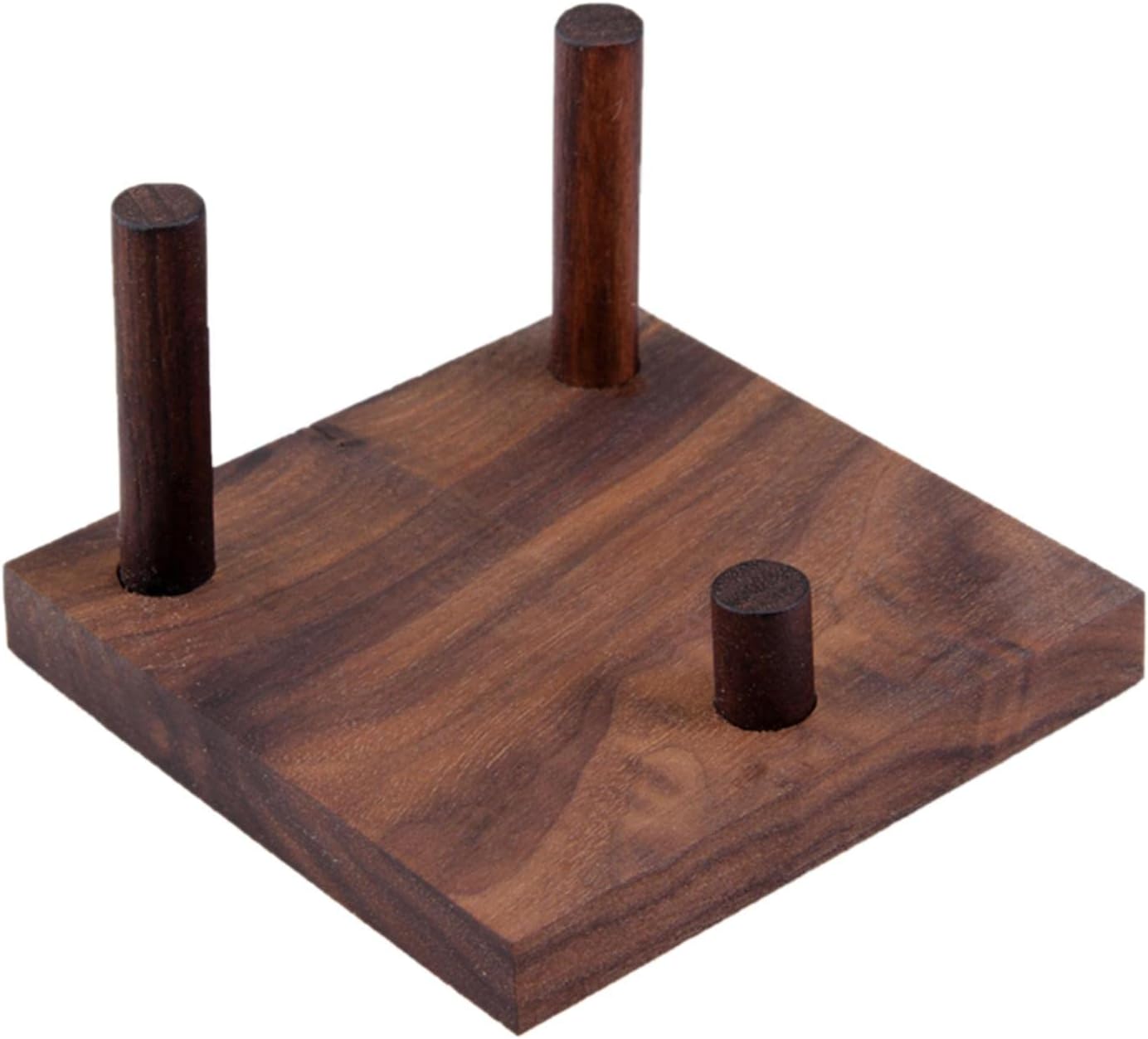 Mineral Display Frame with Wooden Base and Three Peg Easel Stand