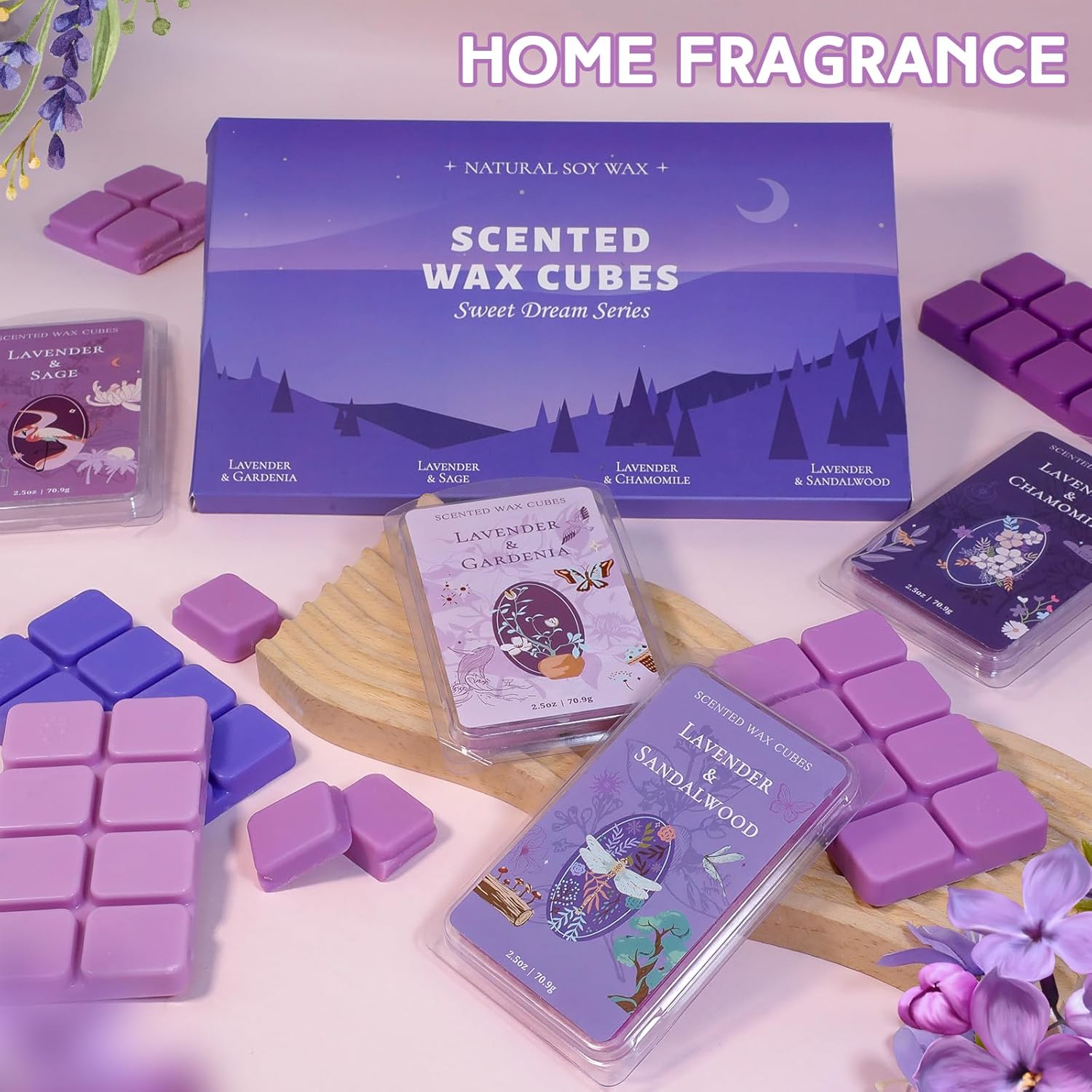SCENTORINI Wax Melts 4-Pack Lavender Fragrance