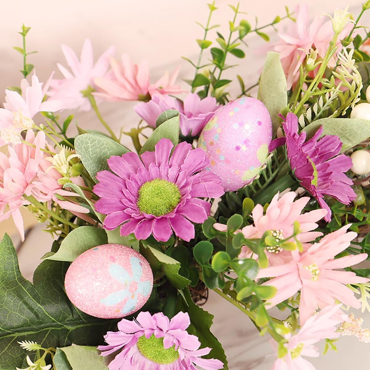 Lovmeety Artificial Easter Egg Flower Swag