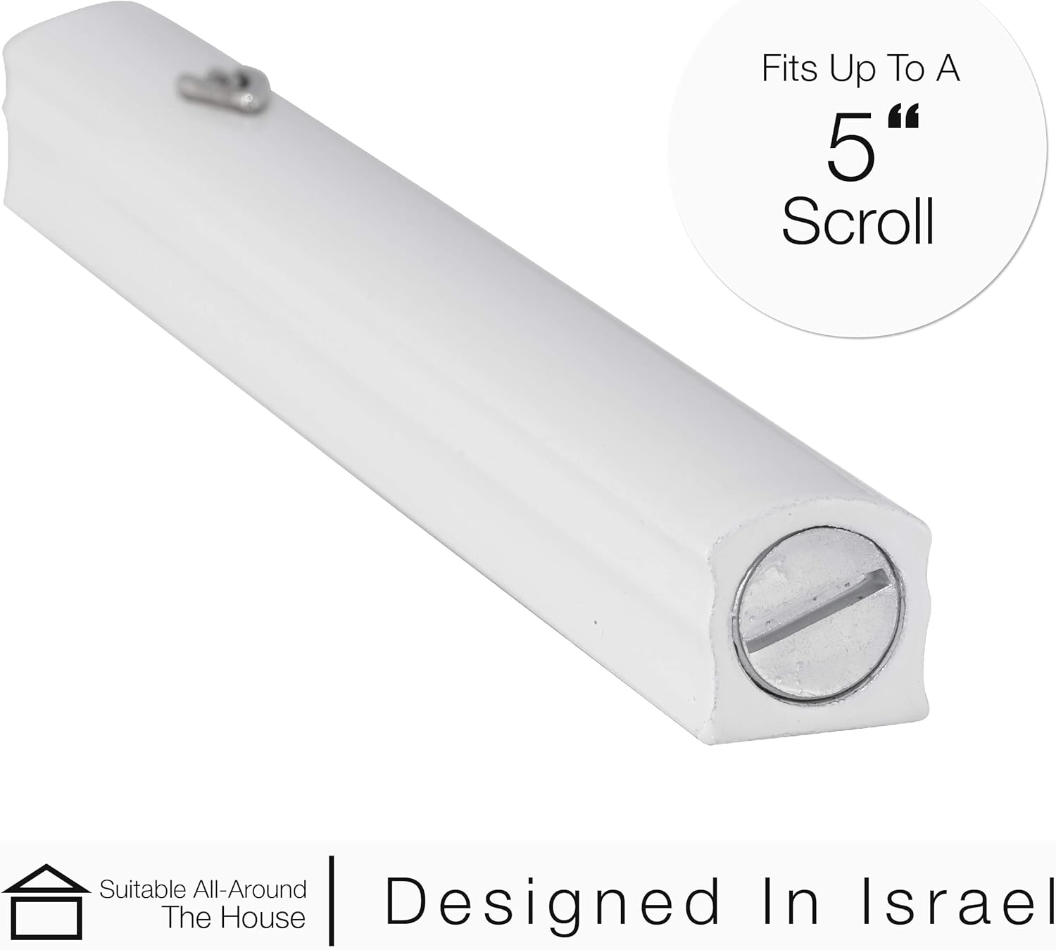 AS Mezuzah Silver Shin Design Aluminum Case