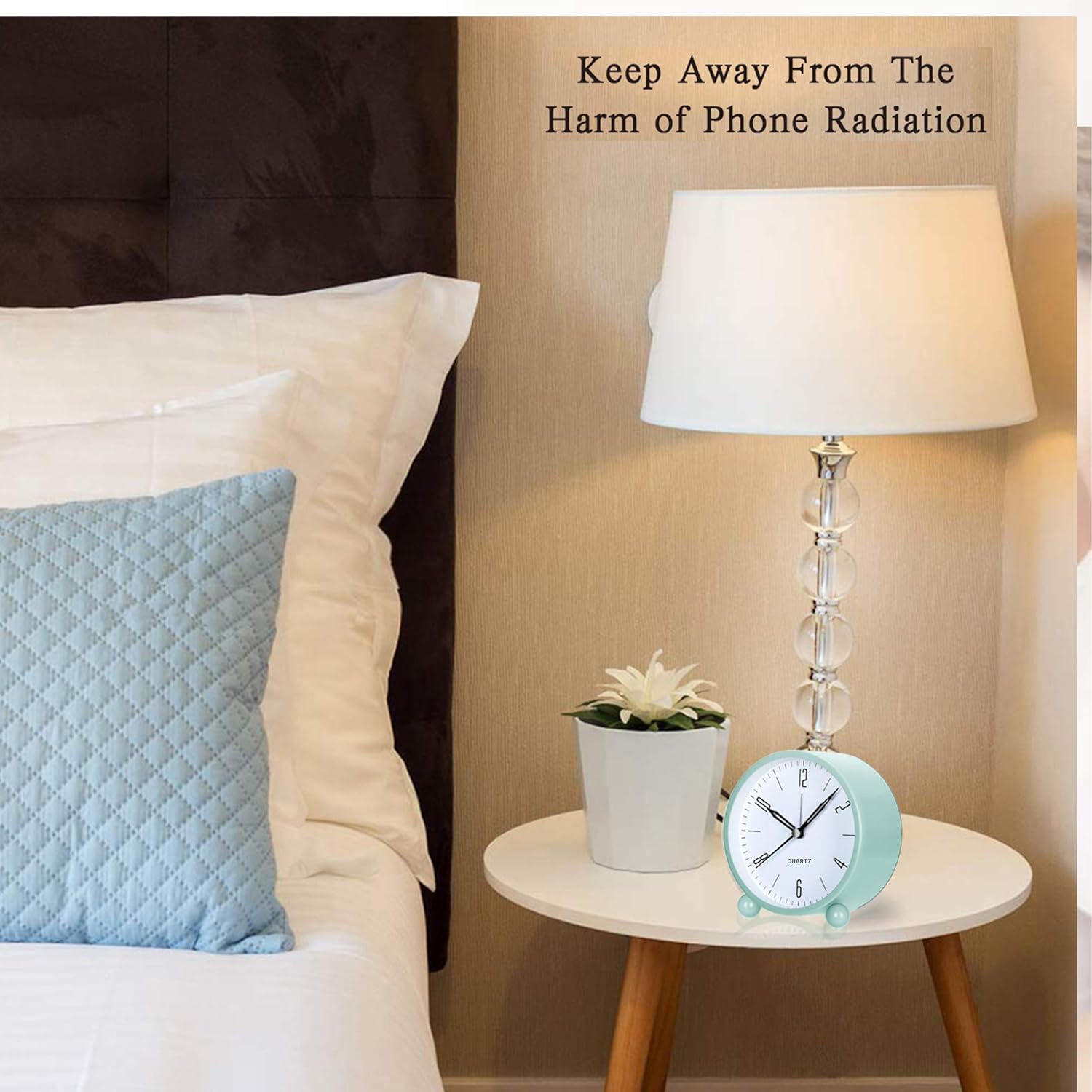 OUTWIT Analog Alarm Clock with Silent Quartz Movement