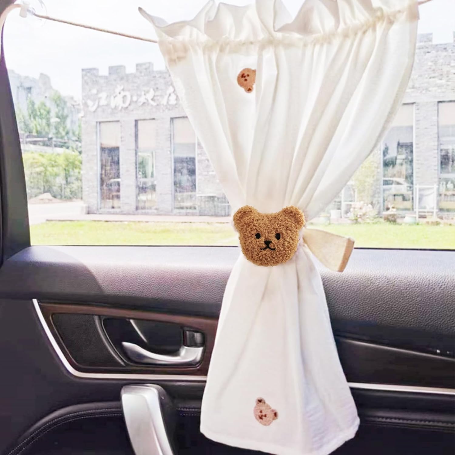 2pcs Cute Bear Curtain Tiebacks for Bedroom and Car Windows