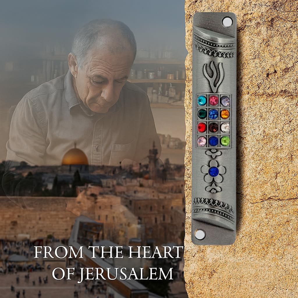 Talisman4u Pewter Mezuzah Case with Scroll 4 Inch