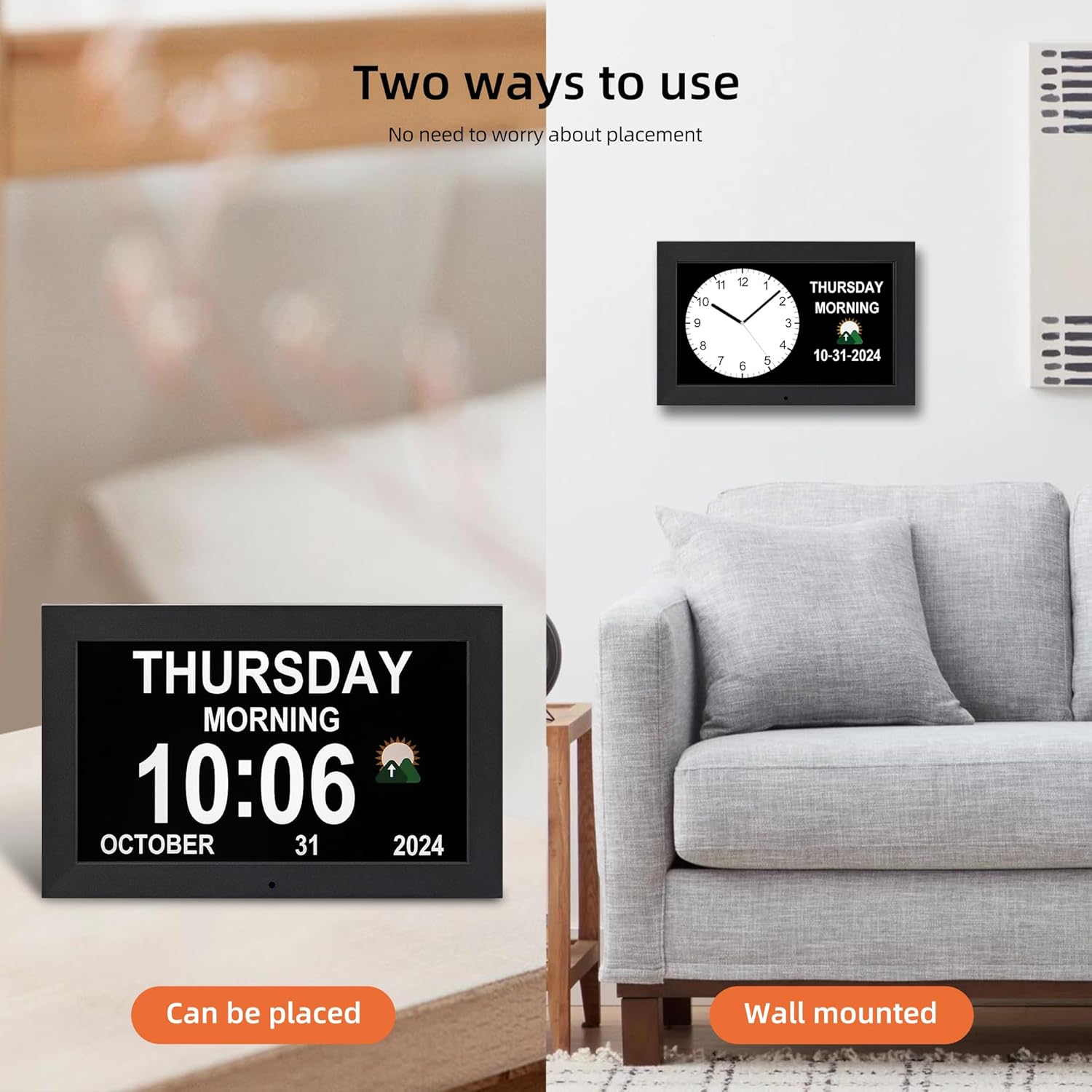 101 Inch Large Digital Wall Clock for Seniors