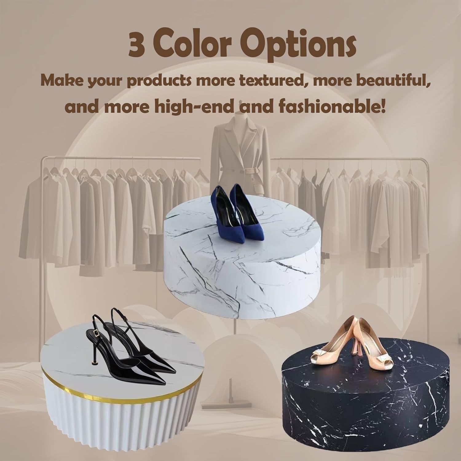 Elegant Cylinder Display Pedestal Stand for Parties