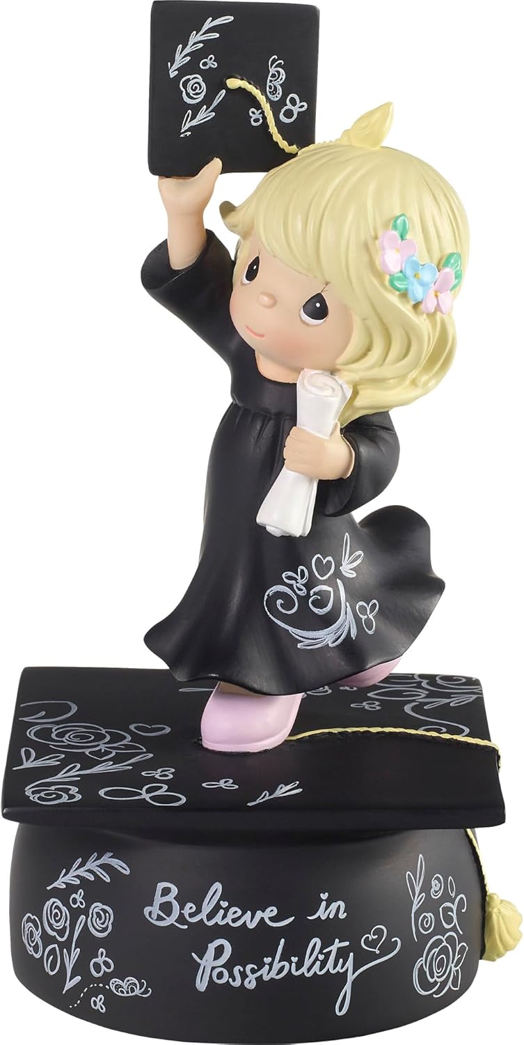 Precious Moments Graduation Cap Musical Figurine