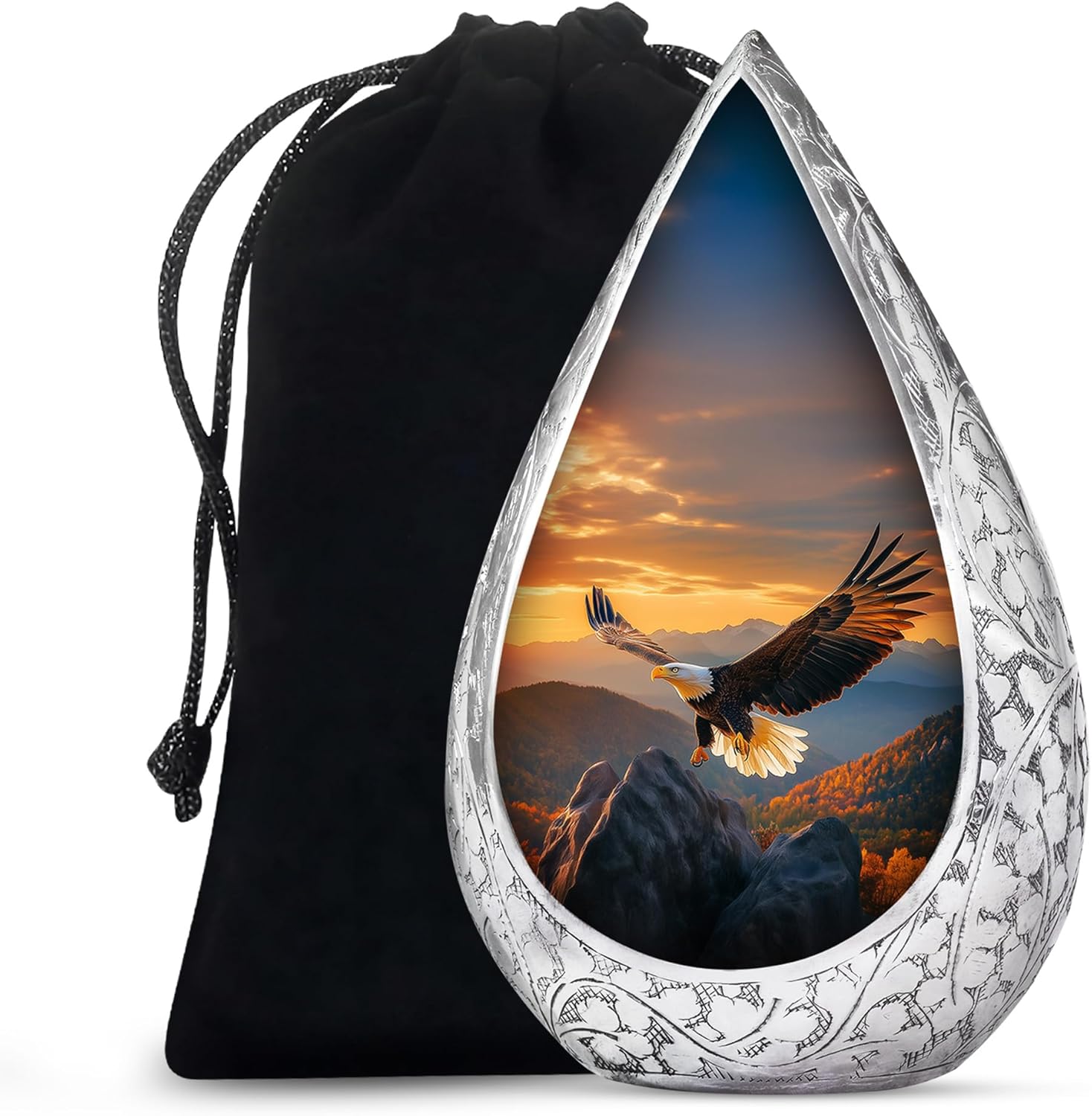 Eagle Cremation Urn - 10 Inch Human Ashes Urn for Dad and Mom