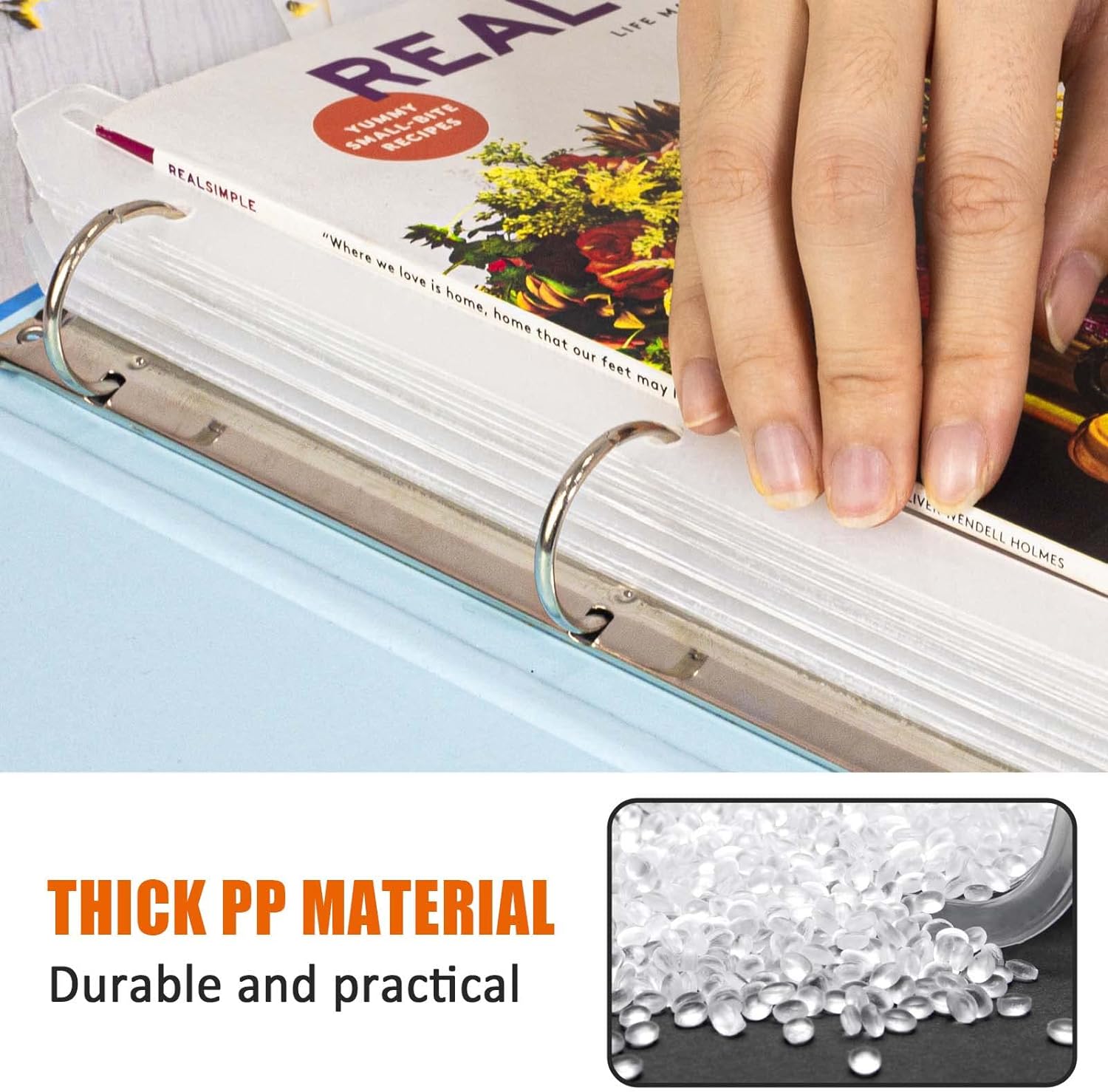 40Pcs 3 Hole Magazine Holders Organizer Strips