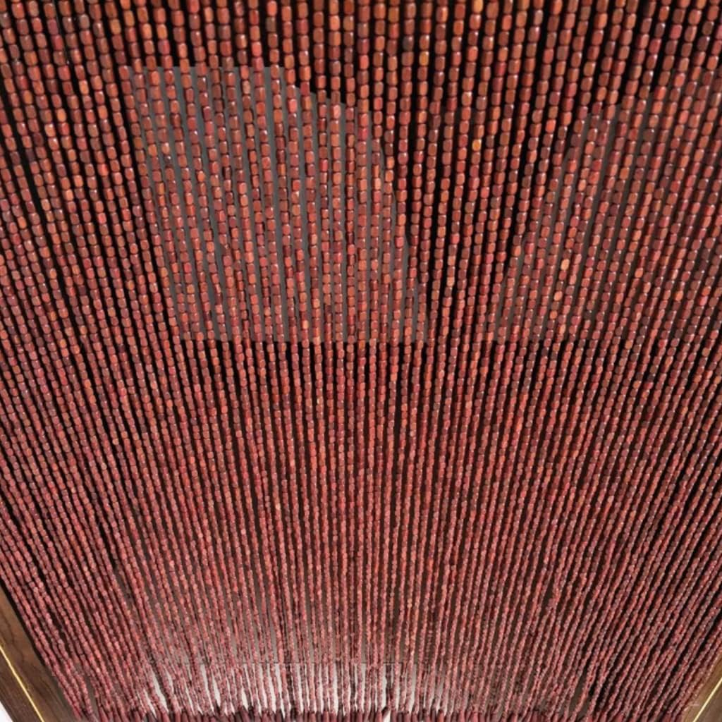 ZHOUXIAO Wood Beaded Curtain with Rods for Doorways 1