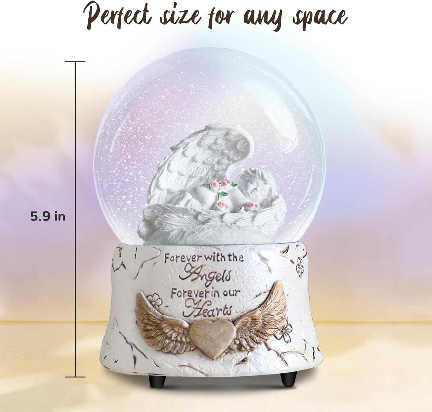 Pet Memorial Musical Snow Globe Angel Keepsake