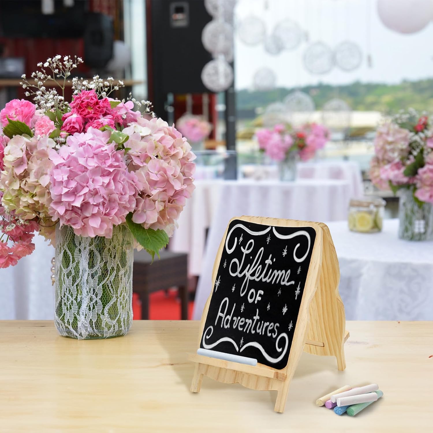 Tosnail 2 Pack Small Framed Chalkboard Signs for Home and Kitchen