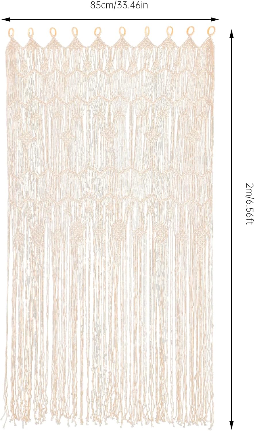 EseMiee 08x2M Beaded Curtain Woven Door Panels