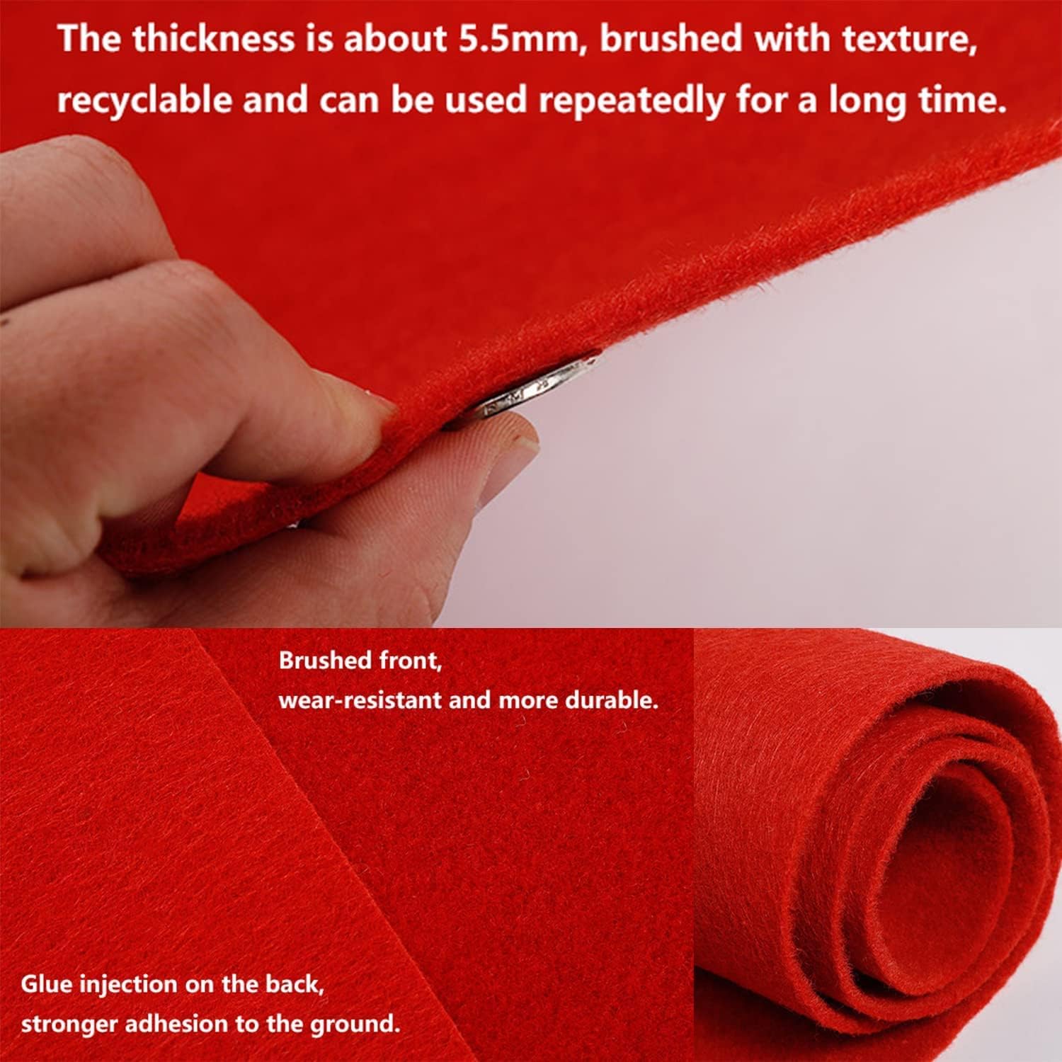 Lesolar Red Carpet Runner 33x33FT Wedding Rug Roll