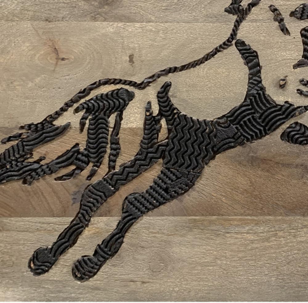 19 X 24 Black And Brown Horse Wall Sculpture