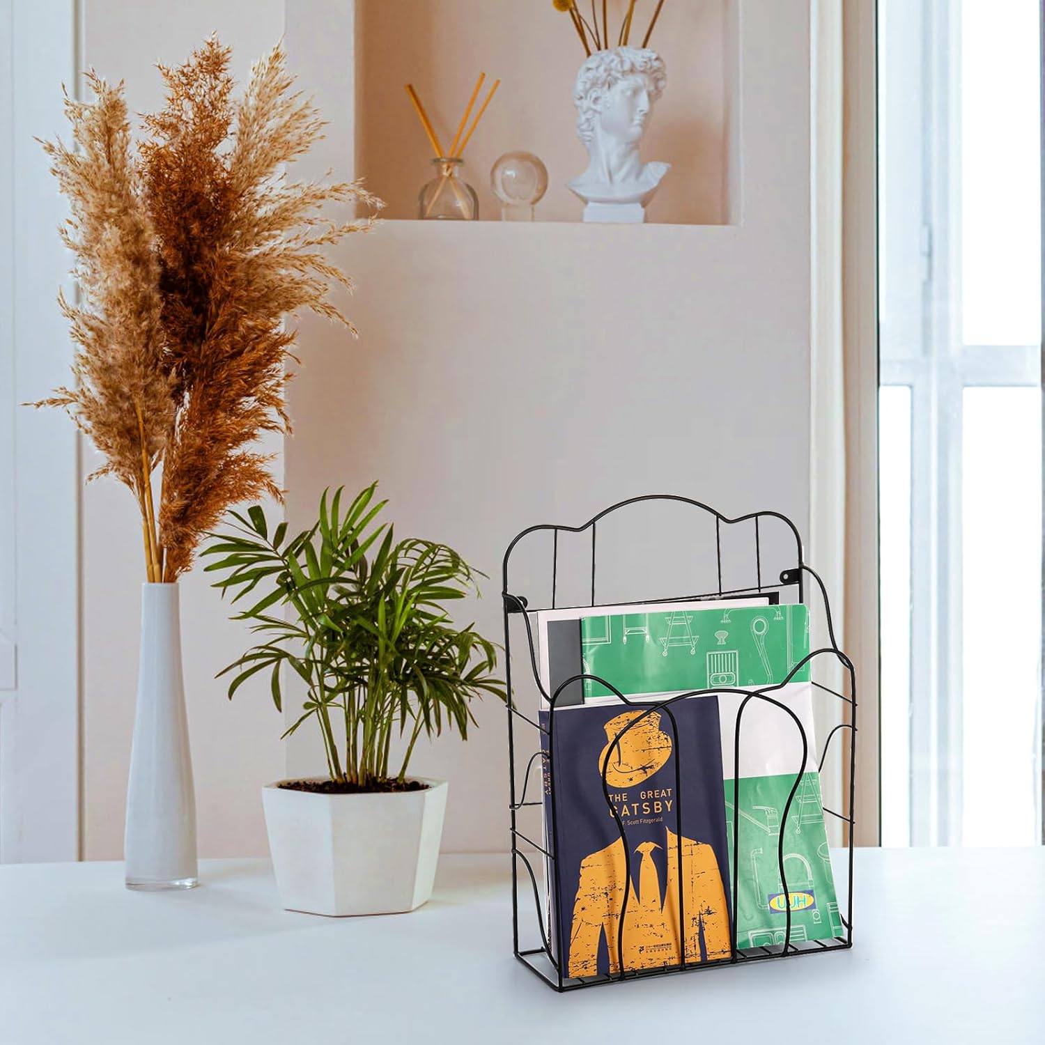 ZOOFOX Wall Mounted Magazine Holder Organizer