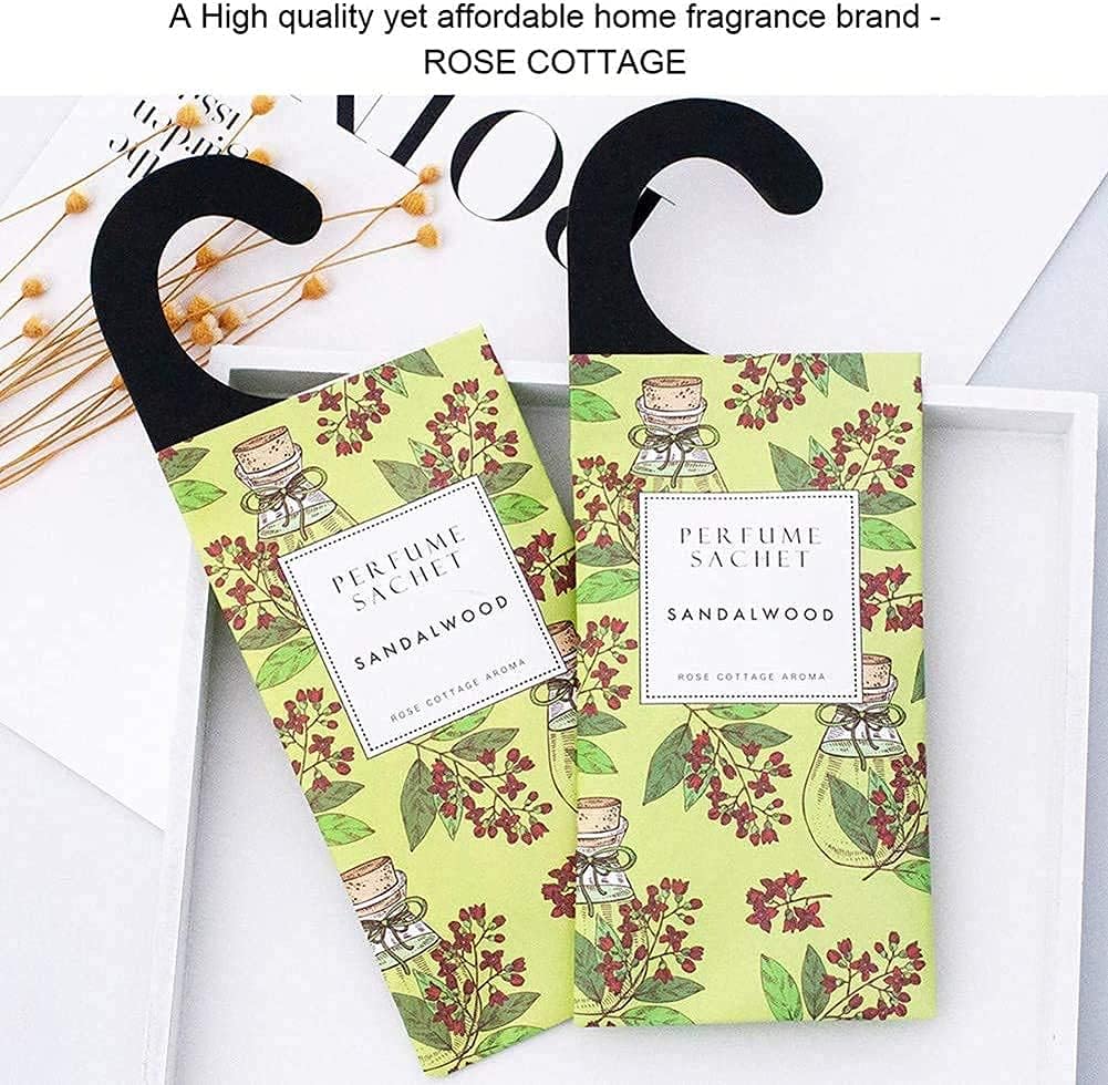ROSE COTTAGE 12 Pack Sandalwood Scented Sachets