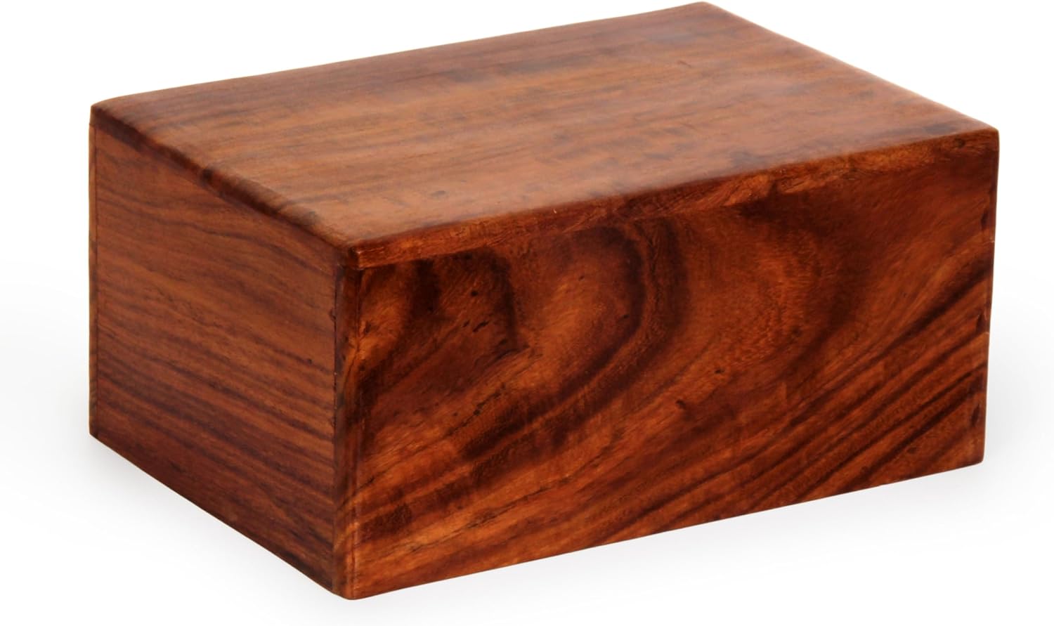 TrendBell Handcrafted Wooden Urn Box for Human and Pet Ashes 7x5 Inch