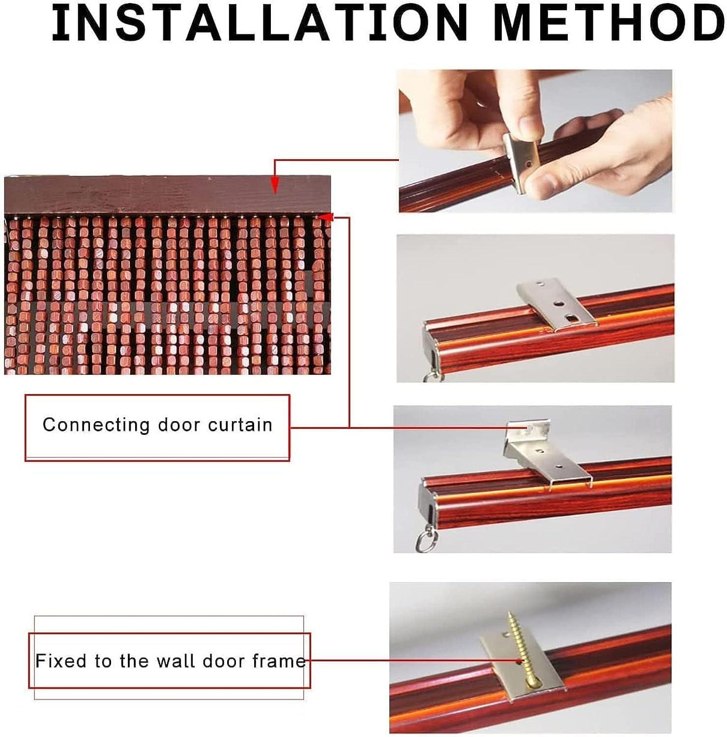 Wood Beaded Door Curtains for Home Decor