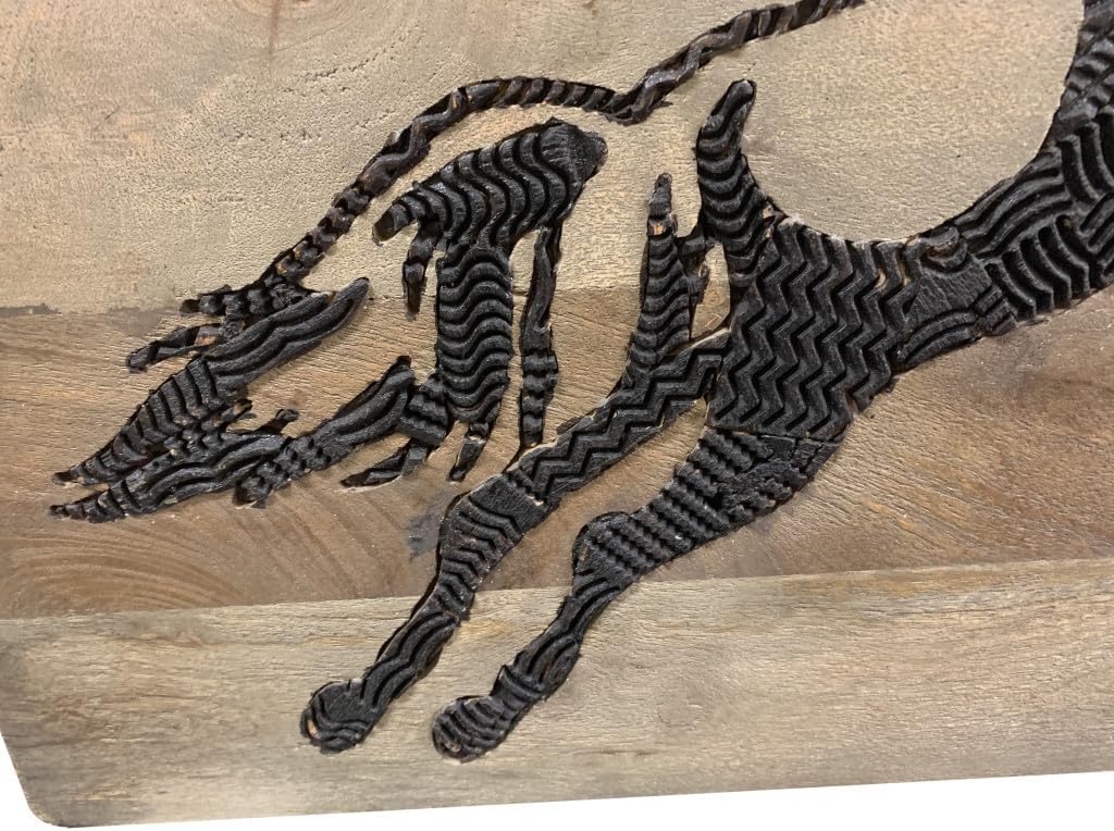 19 X 24 Black And Brown Horse Wall Sculpture