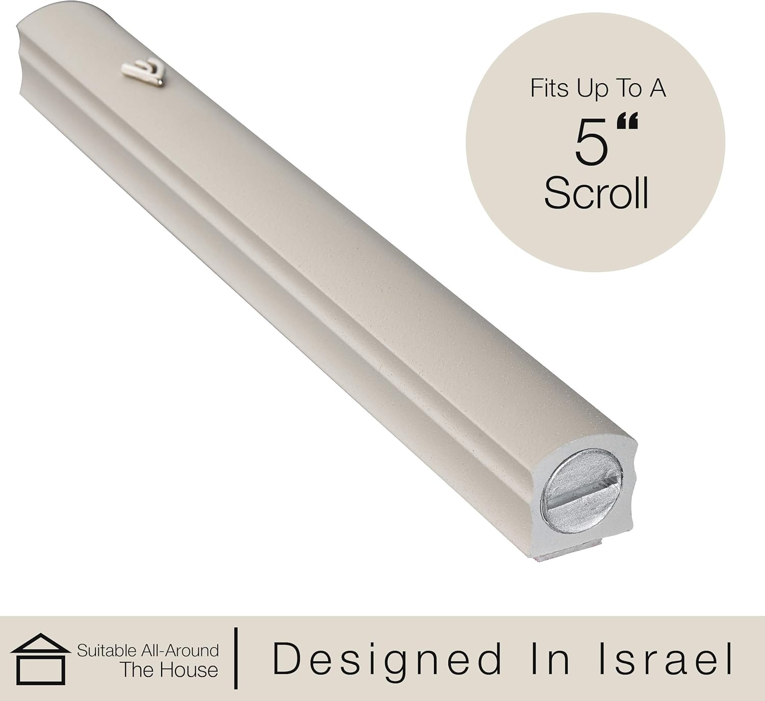 AS Mezuzot Silver Shin Design Mezuzah Case for Home Blessing