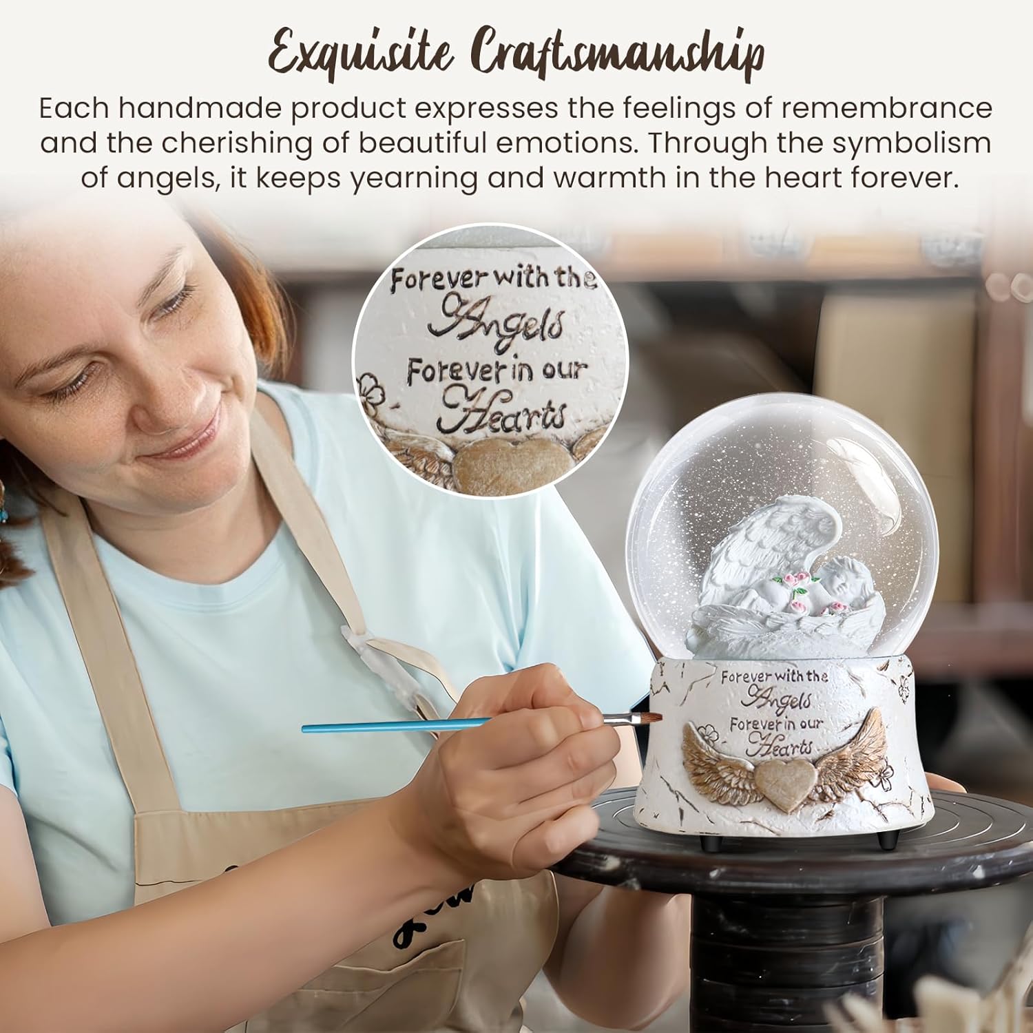 Pet Memorial Musical Snow Globe Angel Keepsake