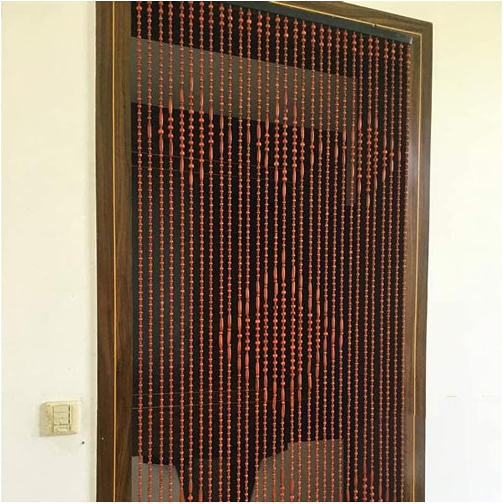 Retro Wood Beaded Curtain Door Divider