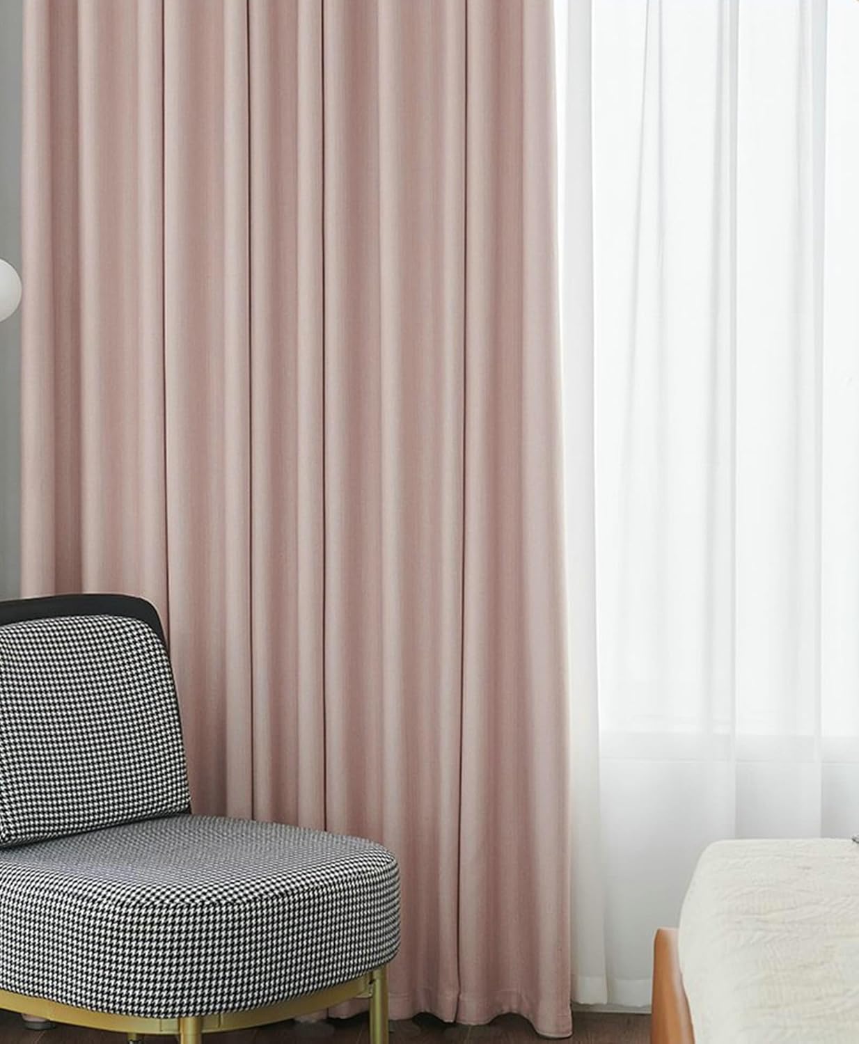 Wycian Kitchen Window Treatments Sheer Curtains 2 Pack Cotton Solid 40W x 96H