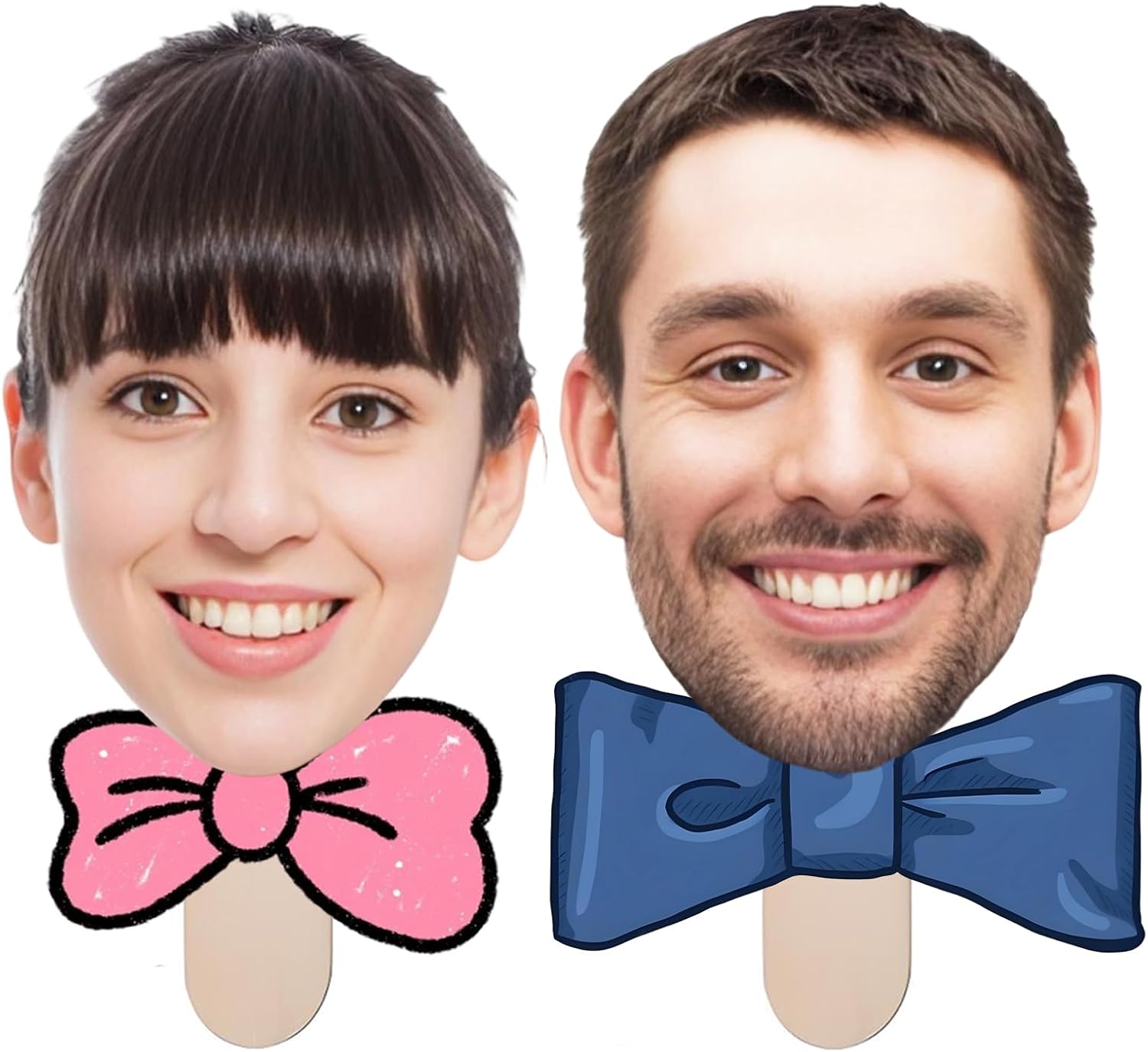 Custom Cardboard Cutout Fat Heads on Stick Big Head Props