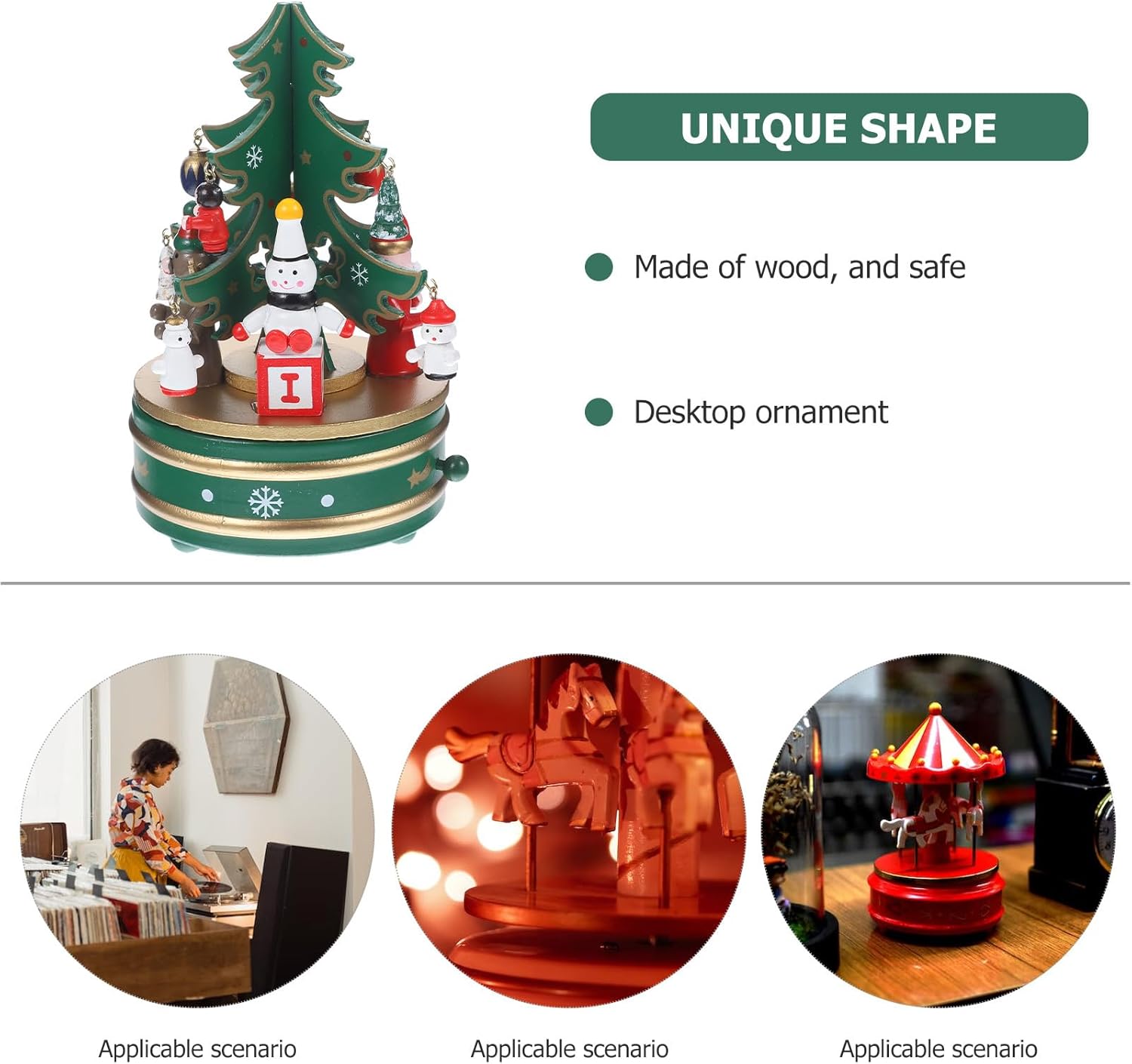 Cabilock Christmas Music Box with Figurines