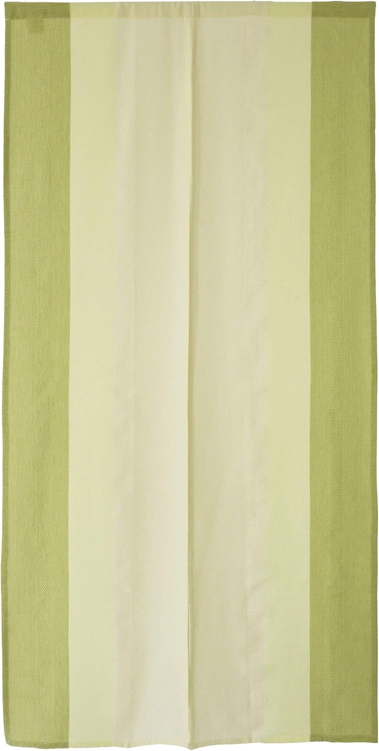 SunnyDayFabric Dooryway Curtain Green Tapestry Japanese Noren Matty Stripe