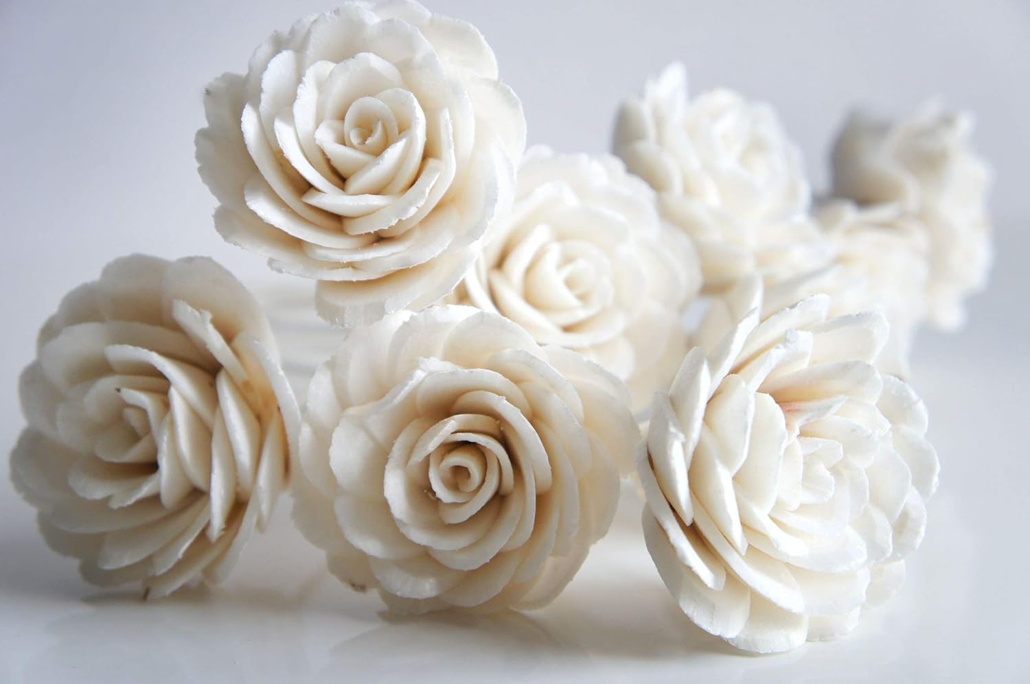 10 Damask Rose Sola Flower Reed Diffuser Set by Plawanature