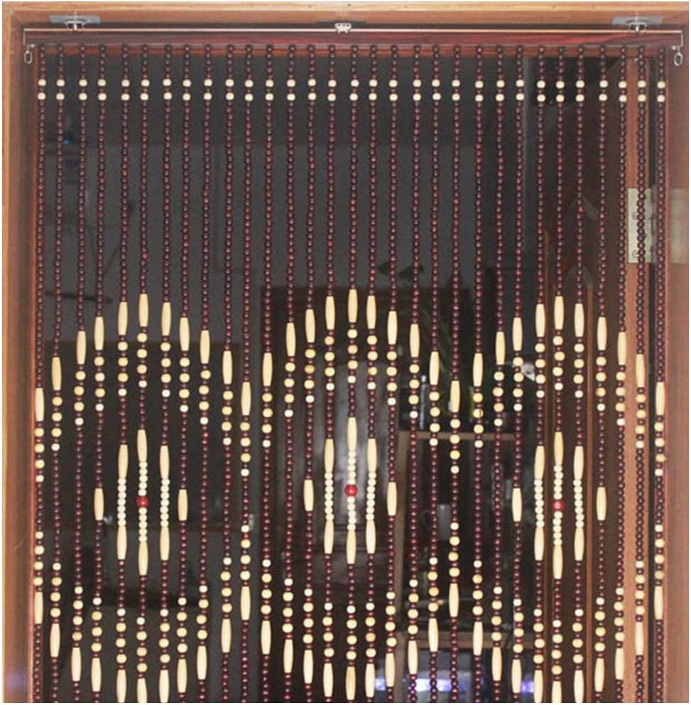 ZHOUXIAO Natural Wood Beaded Curtain for Doorways