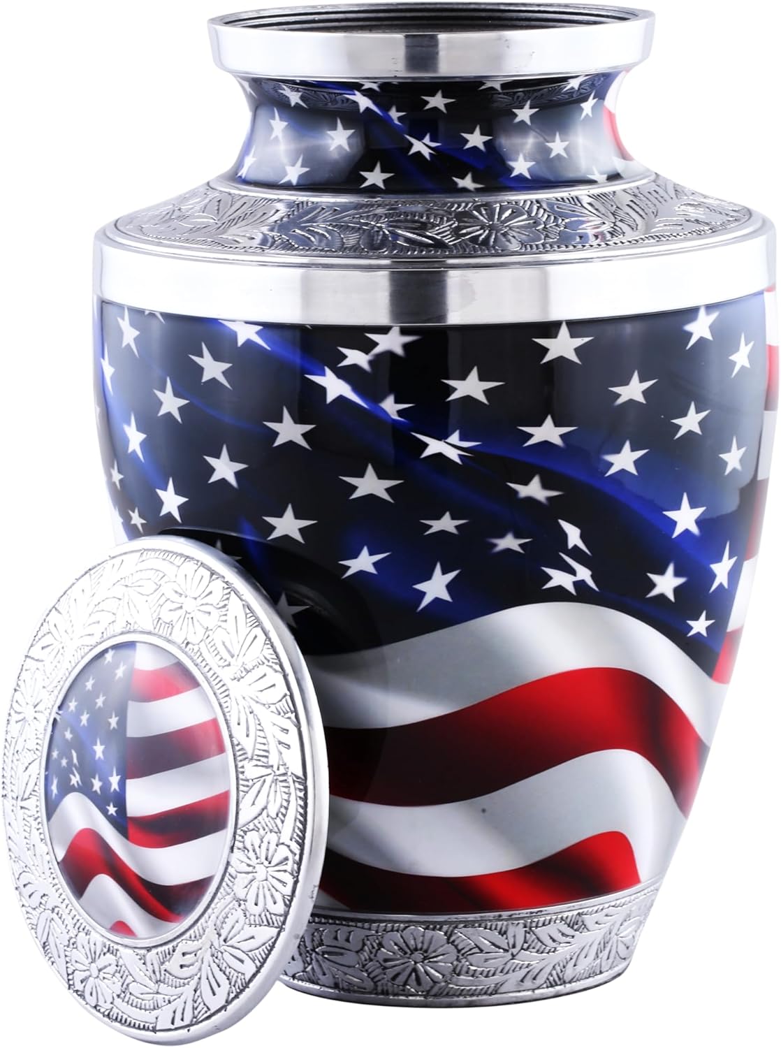 American Flag Cremation Urn for Adult Ashes