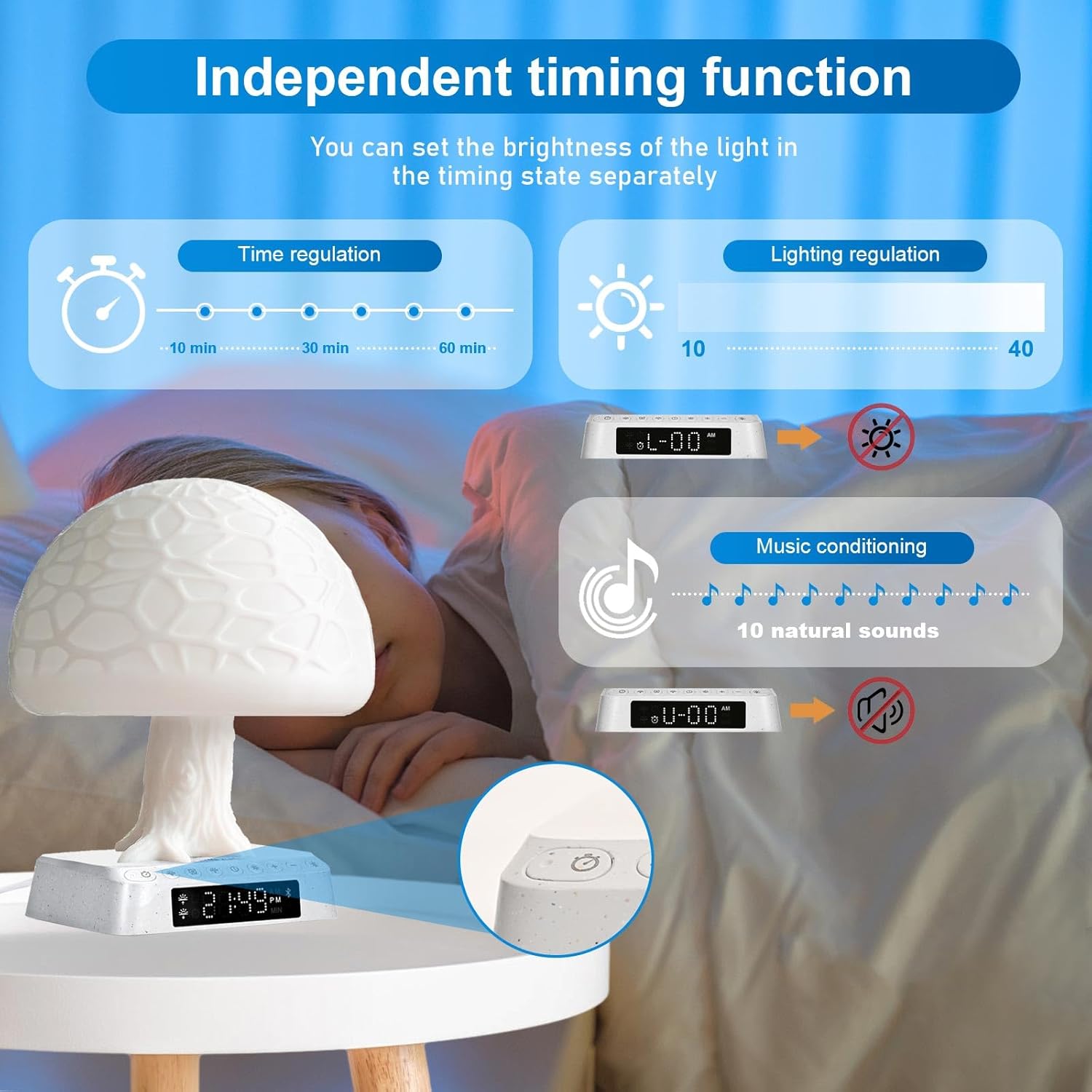 Sunrise Alarm Clock with APP Control and White Noise