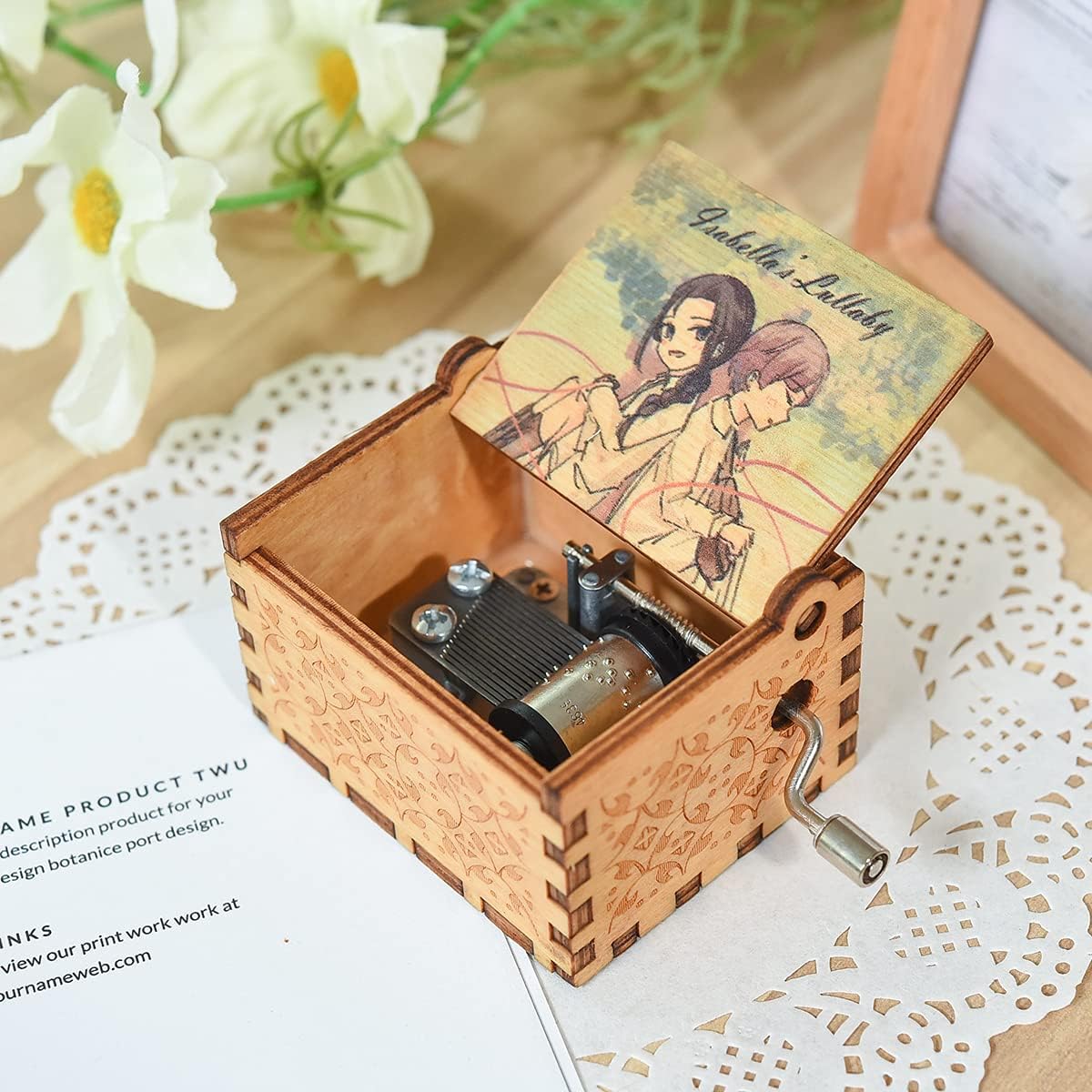 Wooden Musical Box with Isabellas Lullaby