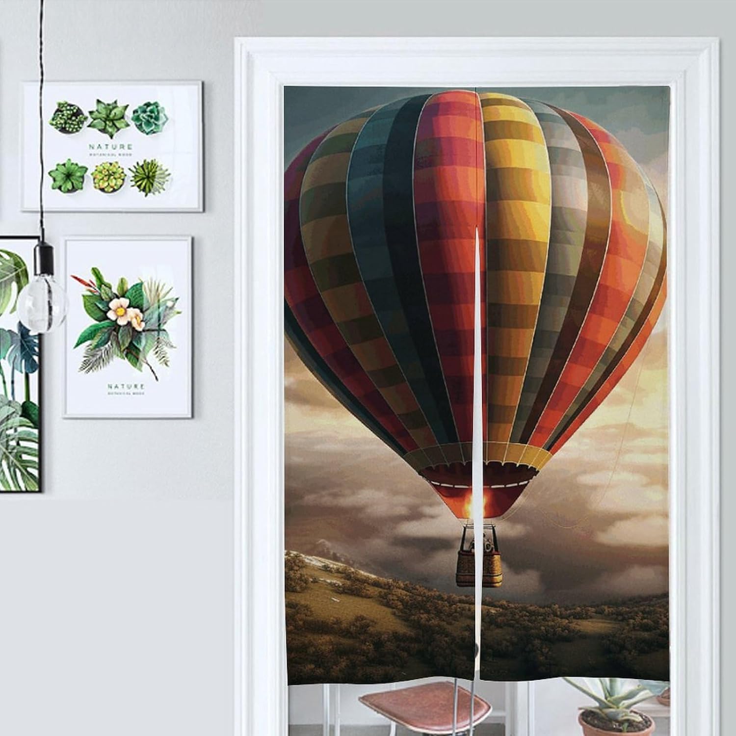 Hot Air Balloon Door Curtain Split Panel Privacy Divider