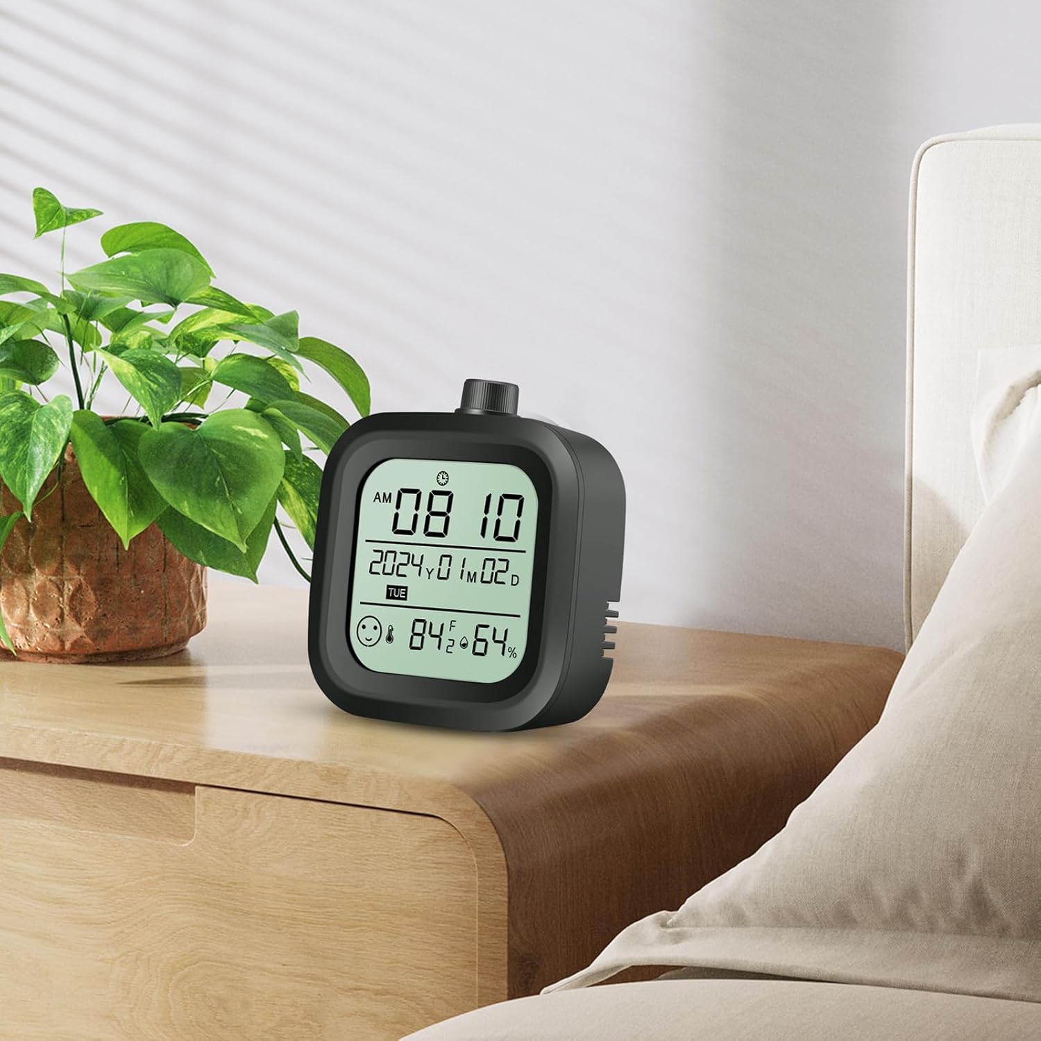 Digital Alarm Clock with Thermometer Hygrometer and Calendar