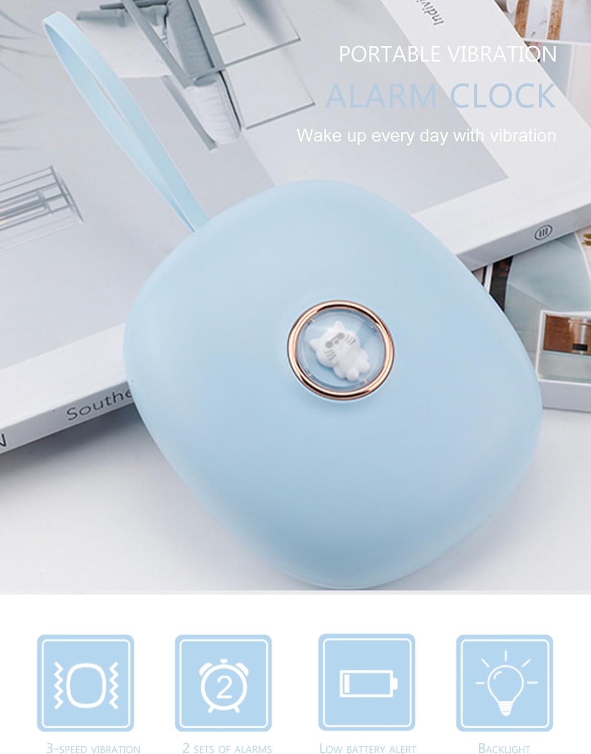 Dpofirs Vibration Alarm Clock for The Deaf with LED Display