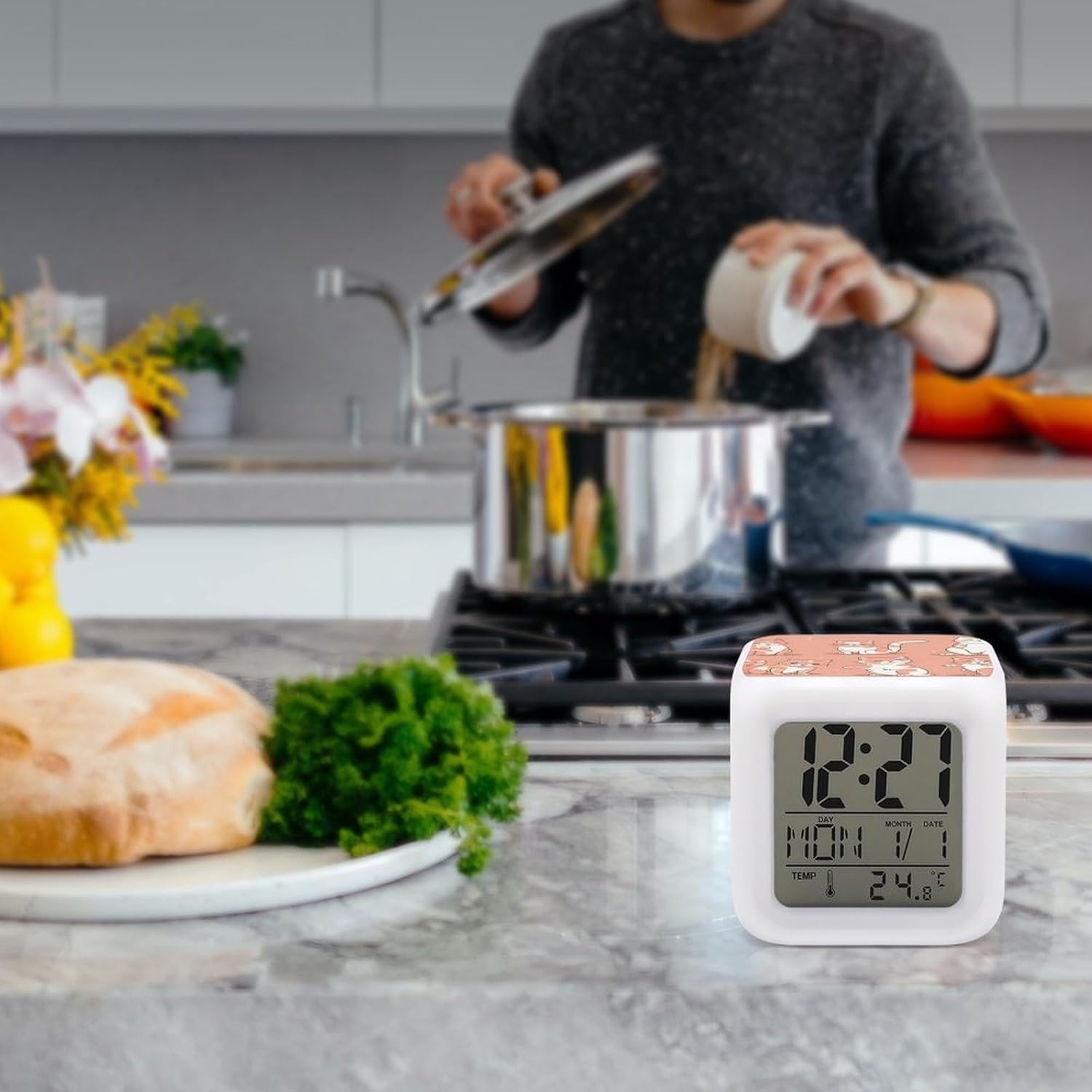 7 Color Changing Alarm Clock with LED Display
