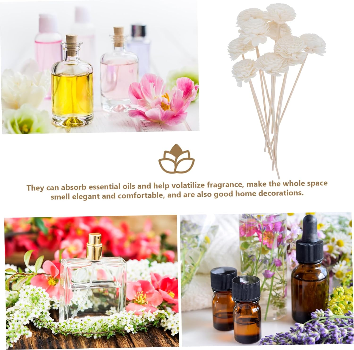 10pcs Aromatherapy Diffuser Rods for Home and Office